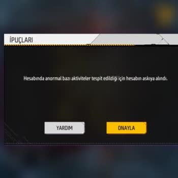 Garena Free Fire Hesabım Askıya Alındı