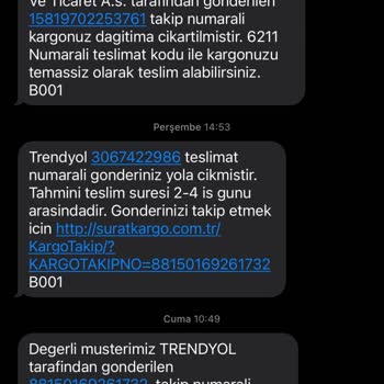 Sürat Kargo Yalan Beyan Teslim Edilmeyen Kargolar