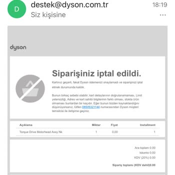 Dyson Garanti Kapsamındaki Ürün Teslimini Yapmıyor