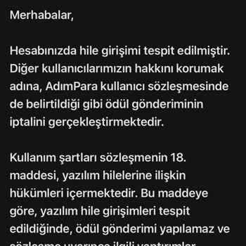 Adımpara Haksız Ürün İptali