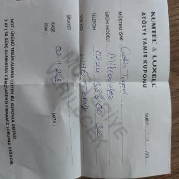 Kumtel Marka Mikrodalga Garanti Sorunu