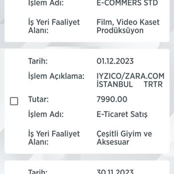 Zara Bilgim Dahilinde Olmadan Para Harcaması