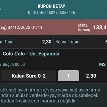 Nesine Kuponum Doğru Olduğu Halde Tutmadı Gösteriyor.