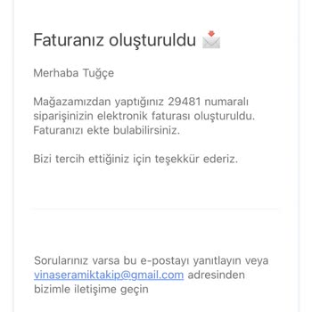 Vina Seramik Siparişlerim Gelmedi Yardım İstiyorum