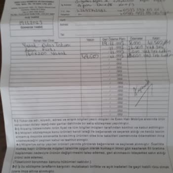 Vesse Mobilya Yanlış Gelen Parça