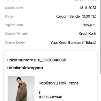 KARGOMsende Kargomun Hala Gelmemesi