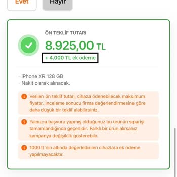 Hepsiburada.com Eskiyi Yenile Kampanyası +4000 Ek Ödemeyi Yansıtmıyor.