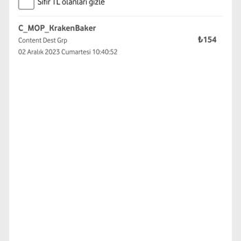 Kraken Baker Kraken Brake Abone İptali