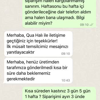 Qua Halı Teslim Edilmeyen Halılar