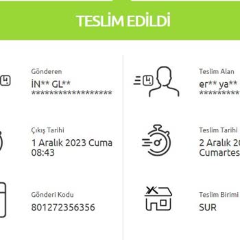 Haberim Olmadan Yurtiçi Kargo Dan Adıma Gönderilen Kargolar.