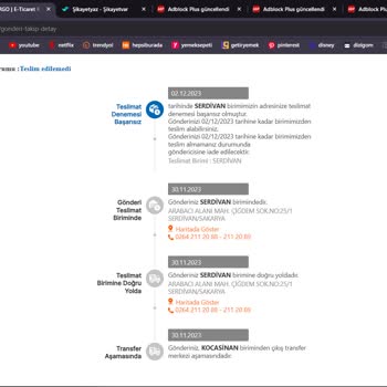 MNG Kargo Benimle Hiç İletişime Geçmediği Halde Kargom Teslim Edilmedi
