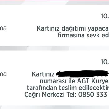 AGT Kurye (aynigunteslim.com) Ziraat Bankası Yeni Kartım 26 Gündür Ulaşmadı