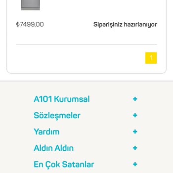 A101 Online Mağaza Kendini Güncellemeyle İlkel Sistemi