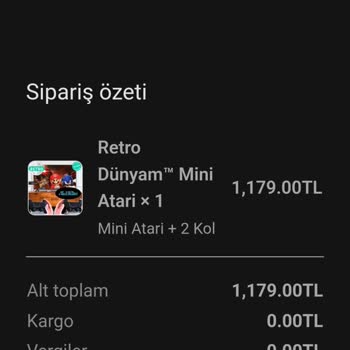 Retro Dünyam Gönderilmeyen Oyun Konsolu