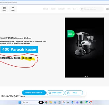 Gallery Crystal Hopi Ve Gallery Cristal Paracık Yüklemesi