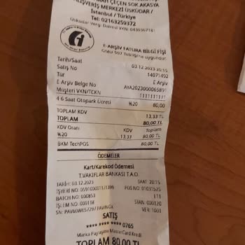 Akasya AVM Otopark Ödemesi Hakkında