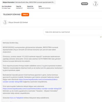 Hepsiburada Ürün İadesi Alınma Kargo Problemi