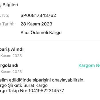Sürat Kargo Florya Şube Dağıtıma Çıkmıyor