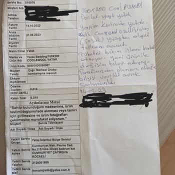 Yataş Mağduruyum. Fabrika Çıkışlı Hatalı Ürünü Değiştirmiyorlar