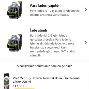Amazon Bissell Halı Yıkama Makinesi Teslim Etmedi İlgilenmedi