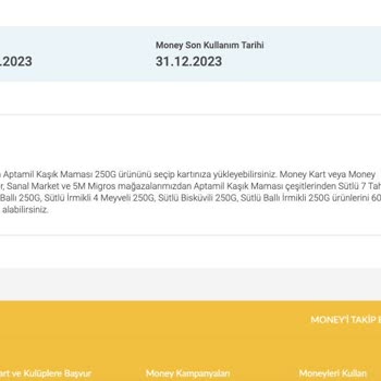 Migros Money Programı, Bebe Money Hakkımı Kullanamıyorum