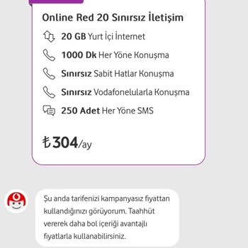 Vodafone Telefon Faturam Yüksek Fiyat Olması