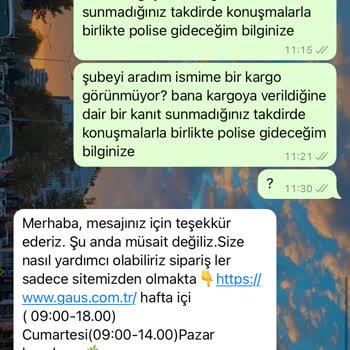 Sipariş İptali İstediğim Halde Zorluk Çıkaran Gaus Butik