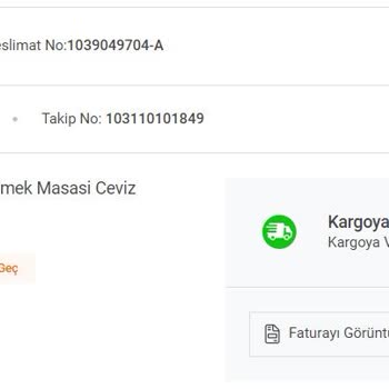 Koçtaş Evdemo Masa Teslimatı