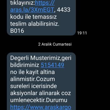 Aras Kargo Kargomun Teslim Edilmemesi
