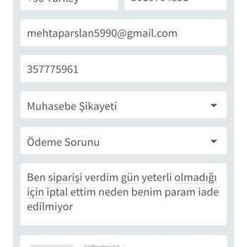 ÇiçekSepeti Ücret İadesinin Yapılmaması