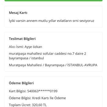 ÇiçekSepeti Ücret İadesinin Yapılmaması