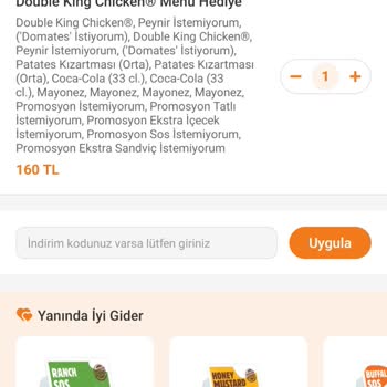 İzmir Bahçelievler Burger King Sipariş İptali
