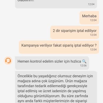 İzmir Bahçelievler Burger King Sipariş İptali