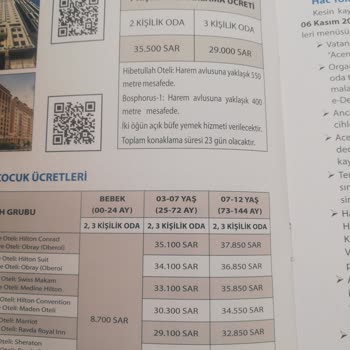 Diyanet İşleri Başkanlığı Hac Konaklama Ücretleri