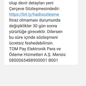 TOMbank Tom Pay İptal Etmek İstiyorum