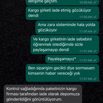 Zara Kargo Gecikmeleri Ve İletişim Sorunları