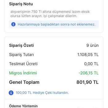 Migros Müşteri Hizmetlerinin Tutarsızlığı.