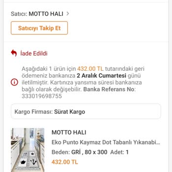 Motto Halı Motto Hali&motto Rug Hali& Sürat Kargo & Trendyol