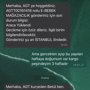 AGT Kurye (aynigunteslim.com) Asla Gelmeyen Kargo