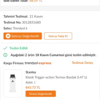 Trendyol Stanley Termos Sıcak Tutmuyor