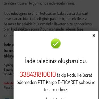 Sefamerve İade Ettiğim Ürünün Parasını Geri Alamadım