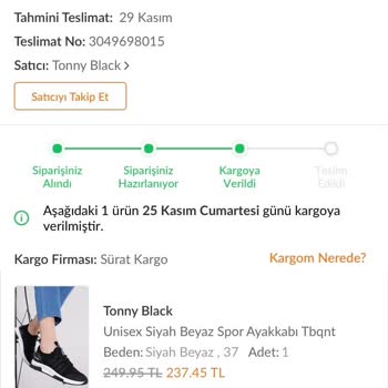 Sürat Kargo 1 Haftadan Beri Siparişimi Getirmedi.