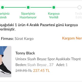 Sürat Kargo 1 Haftadan Beri Siparişimi Getirmedi.