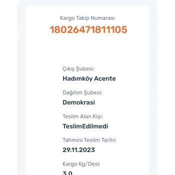Sürat Kargo 1 Haftadan Beri Siparişimi Getirmedi.