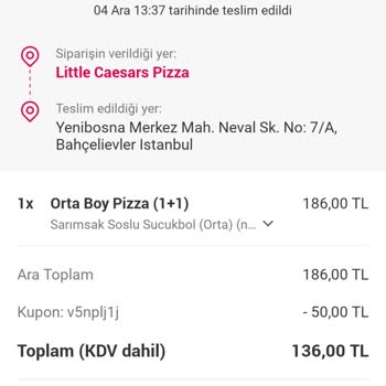 Yemeksepeti Ve Little Caesars Operasyonel Problemleri