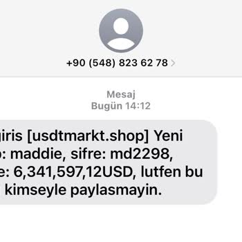 Usdtmarkt.shop Gelen Mesaj
