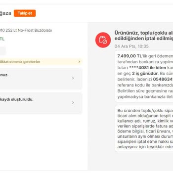 Hepsiburada Haksız Sebeple Ürün İptali