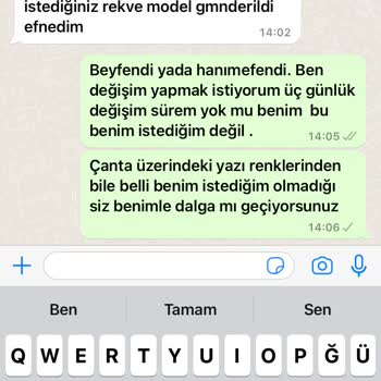 Canta_hanzade (Instagram) İlgisiz Satıcı Ve Yanlış Ürün Sorunu