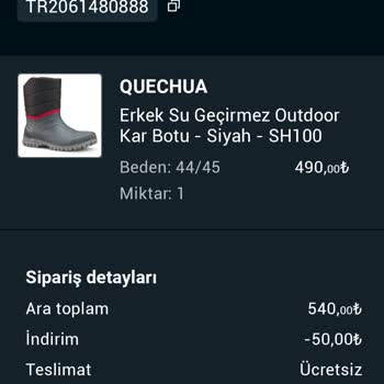 Decathlon Kargodan İadeye Dönen Ürünün Parasını Yaptırmıyor.