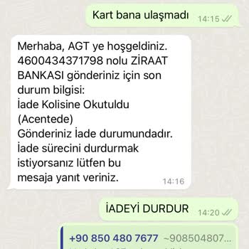 AGT Kurye'nin Sürekli Ertelenen Kart Teslimatı Sorunu